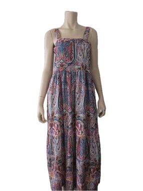 DEX Multi Color Parley Tier Strap Summer Maxi Dress